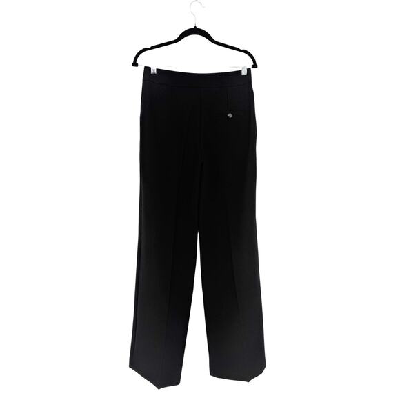 Mango Black High Waist Flowy Wide Leg Trouser Palazzo Pants Size 4 - Picture 7 of 11